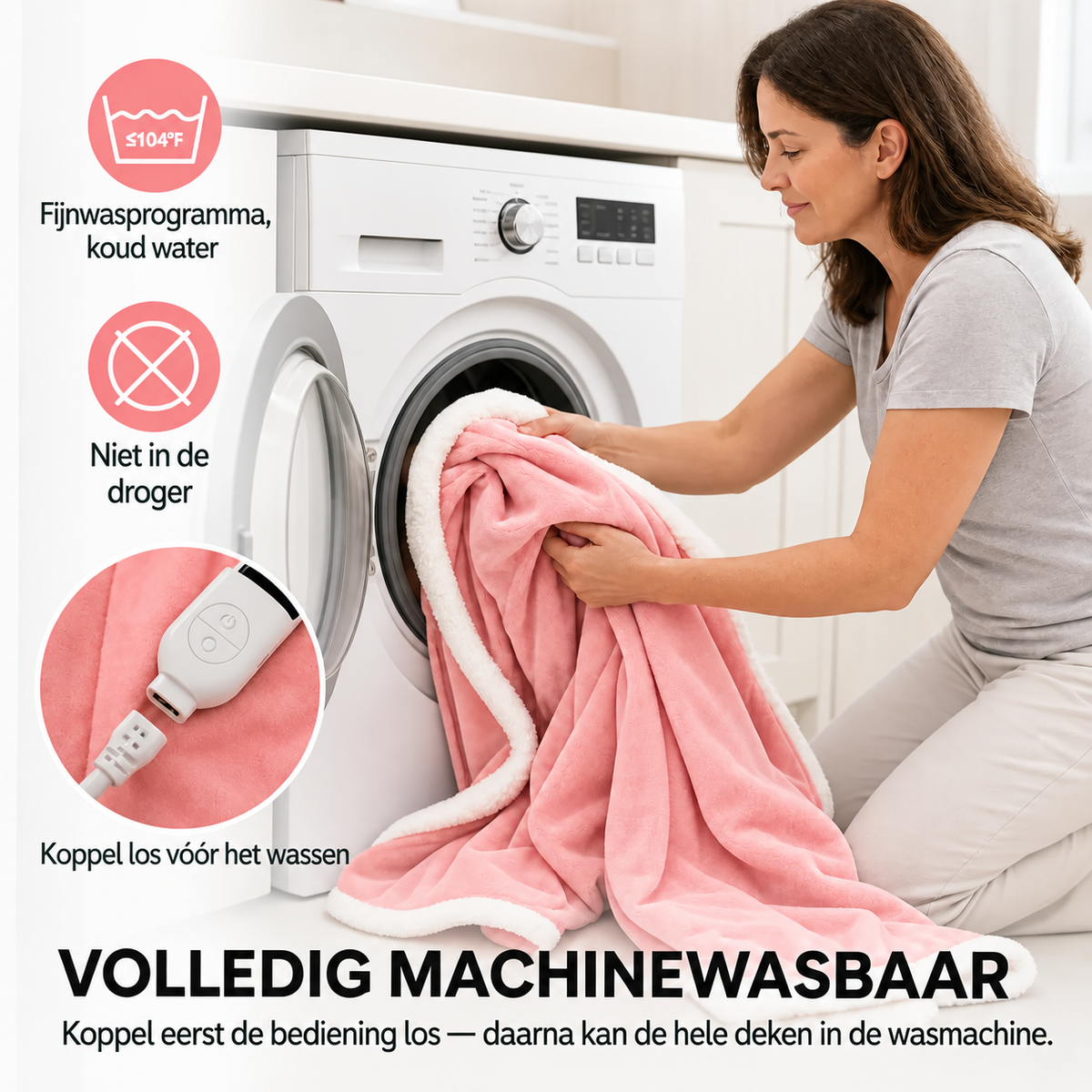 Knusly Draagbare Verwarmde Deken